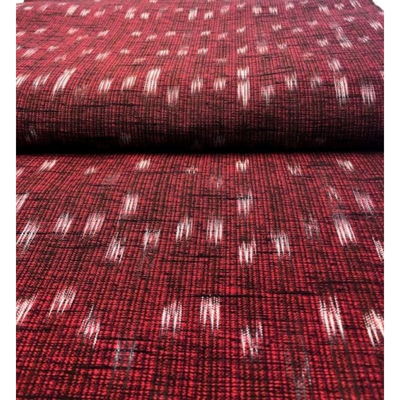 SHIMOGAWA KURUME KASURI Fabric Mix Slab Gradation Red 
