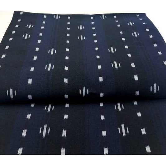 SHIMOGAWA KURUME KASURI Fabric Highway Navy 