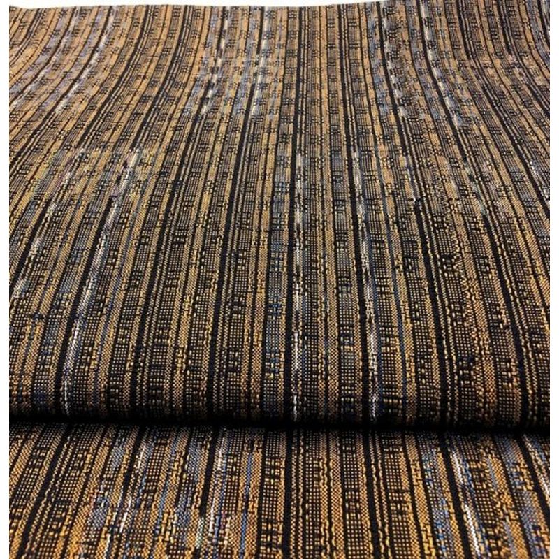 SHIMOGAWA KURUME KASURI Fabric Panama Standing Kasuri Bronze Red