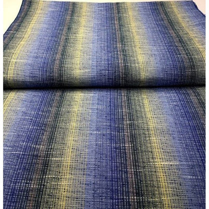 SHIMOGAWA KURUME KASURI Fabric Blind Striped Mild Aquamarine 