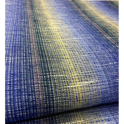 SHIMOGAWA KURUME KASURI Fabric Blind Striped Mild Aquamarine 