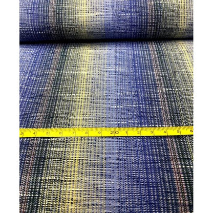 SHIMOGAWA KURUME KASURI Fabric Blind Striped Mild Aquamarine 