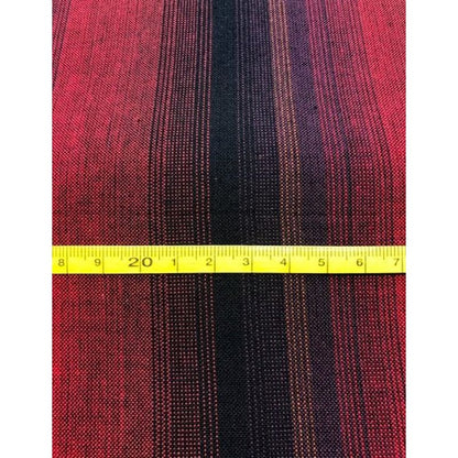 SHIMOGAWA KURUME KASURI Fabric 4 Standing Stripes 20/1 Red 