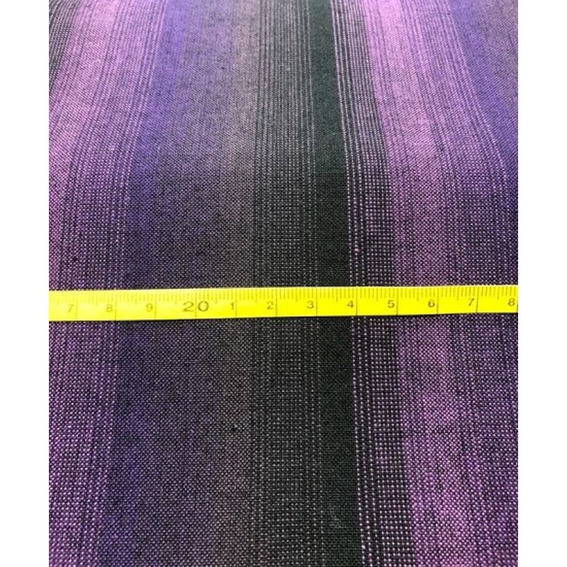 SHIMOGAWA KURUME KASURI Fabric 4 Standing Rapid Stripes 20/1 Purple 