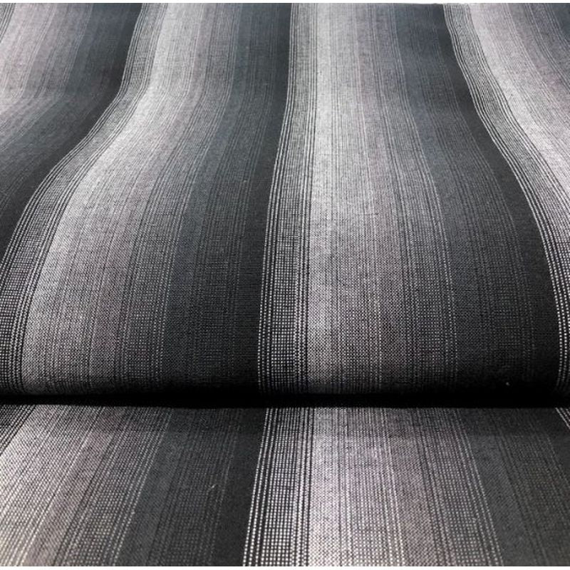 SHIMOGAWA KURUME KASURI Fabric 4 Standing Rapid Stripes 20/1 Gray 