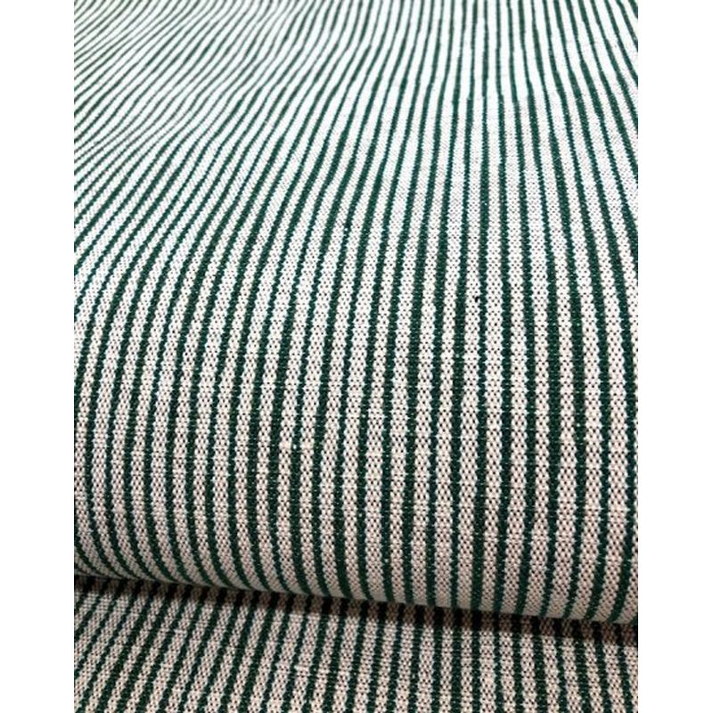 SHIMOGAWA KURUME KASURI Fabric Hump Steren Striped White Green 