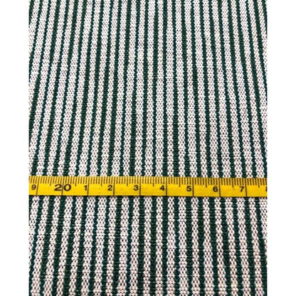 SHIMOGAWA KURUME KASURI Fabric Hump Steren Striped White Green 