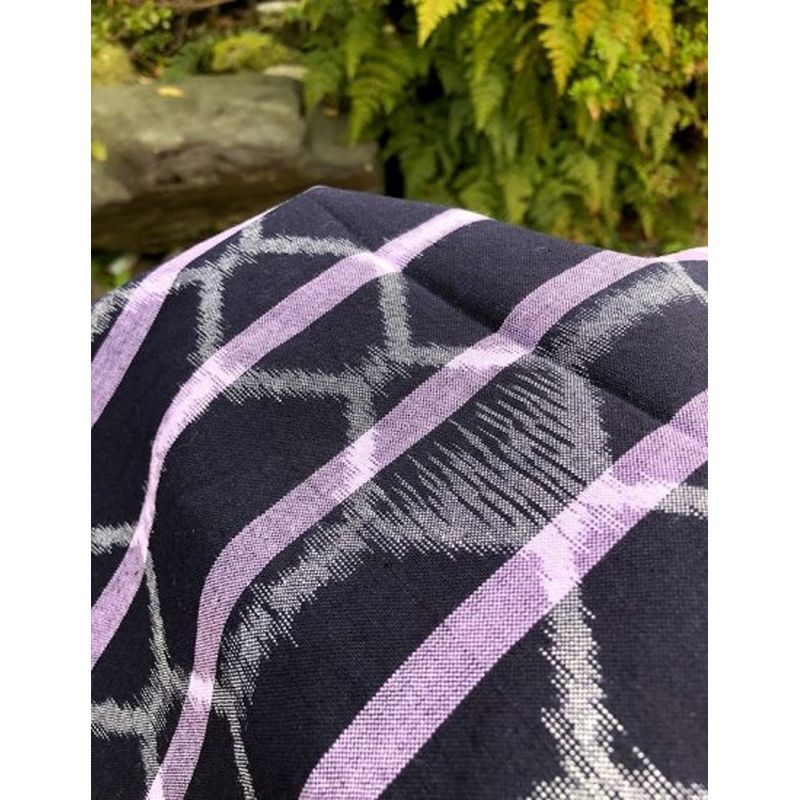 SHIMOGAWA KURUME KASURI Fabric Tortoise Striped Dark Blue Purple 