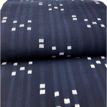 SHIMOGAWA KURUME KASURI Fabric Sw Dot Navy 