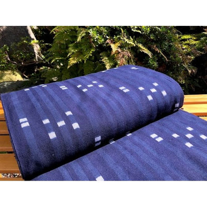 SHIMOGAWA KURUME KASURI Fabric Sw Dot Navy 