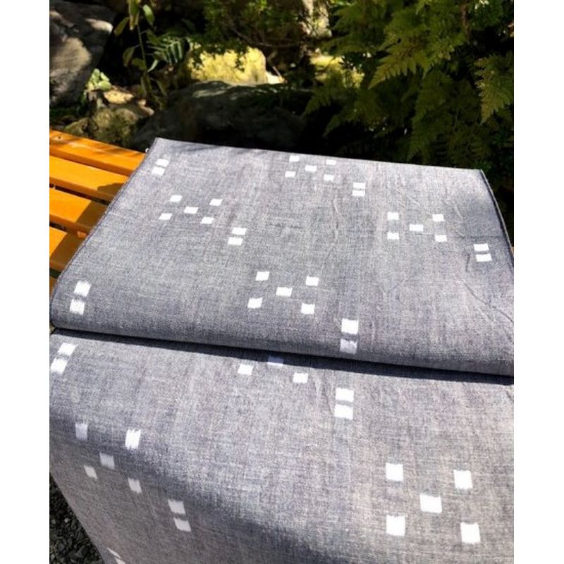 SHIMOGAWA KURUME KASURI Fabric Sw Dot Gray 