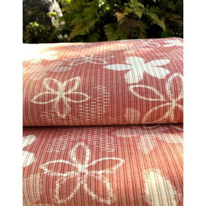 SHIMOGAWA KURUME KASURI Fabric Momiji Reddish Leaf 