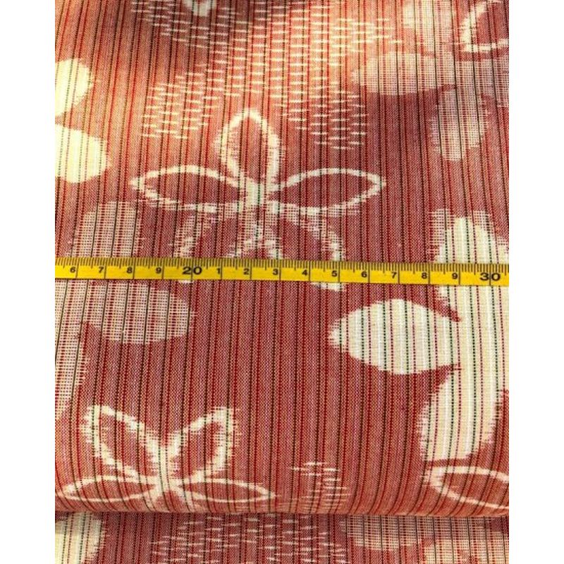SHIMOGAWA KURUME KASURI Fabric Momiji Reddish Leaf 