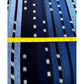 SHIMOGAWA KURUME KASURI Fabric 4 Dots On Bonito Stripes 