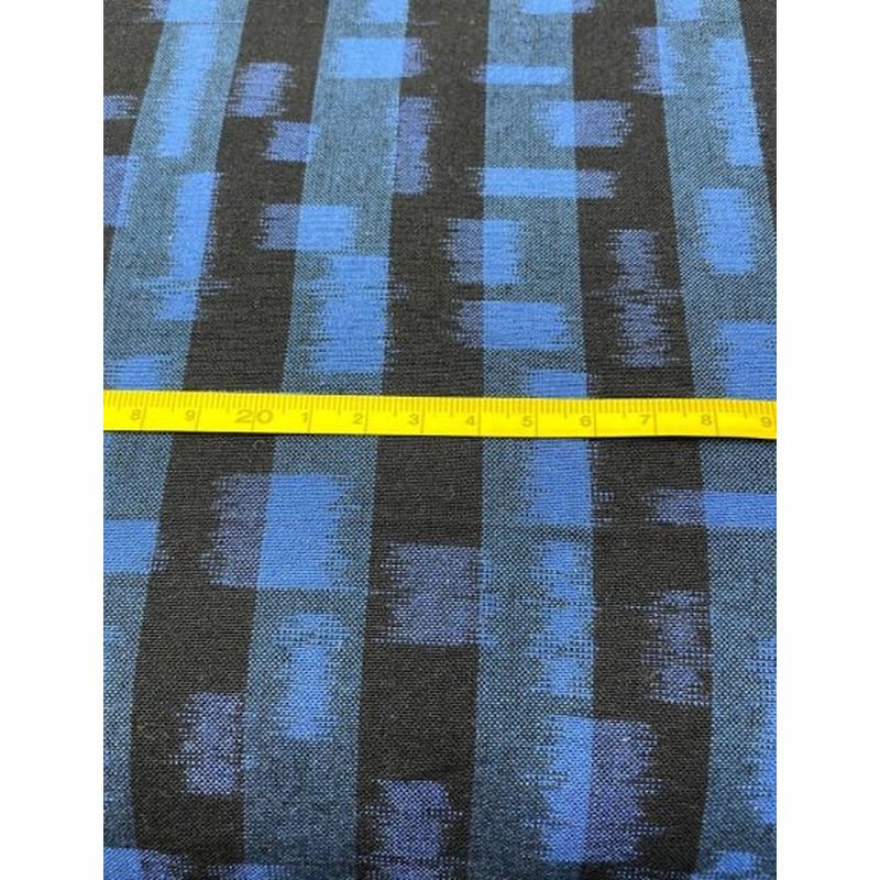 SHIMOGAWA KURUME KASURI Fabric Random Square Stripe 