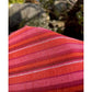 SHIMOGAWA KURUME KASURI Fabric 13 Standed Stripe Scarlet 