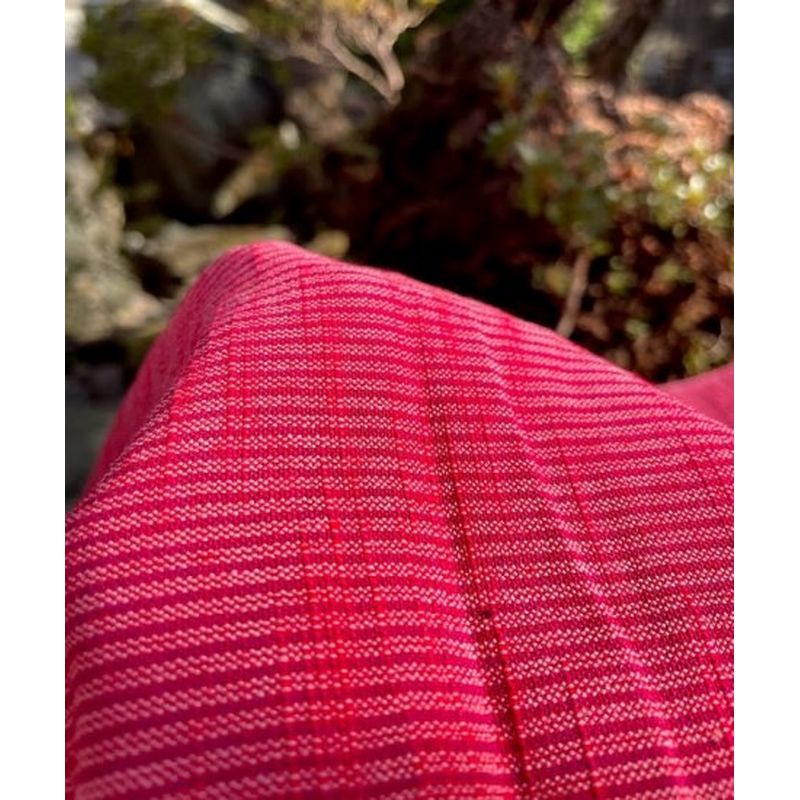 SHIMOGAWA KURUME KASURI Fabric One Striped Slab Rose 