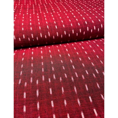 SHIMOGAWA KURUME KASURI Fabric Dot Dot Red 