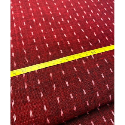 SHIMOGAWA KURUME KASURI Fabric Dot Dot Red 