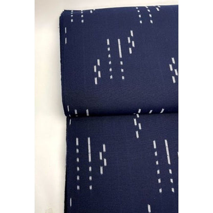 SHIMOGAWA KURUME KASURI Fabric April Randam Navy 