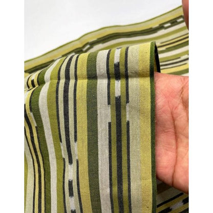 SHIMOGAWA KURUME KASURI Fabric Yellow -Green 9 