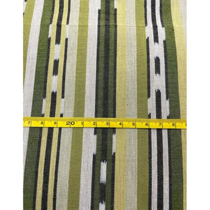 SHIMOGAWA KURUME KASURI Fabric Yellow -Green 9 