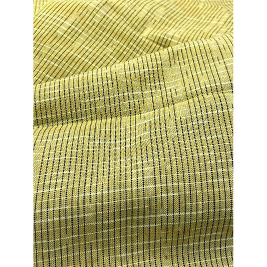 SHIMOGAWA KURUME KASURI Fabric Arale Lattice Yellow 