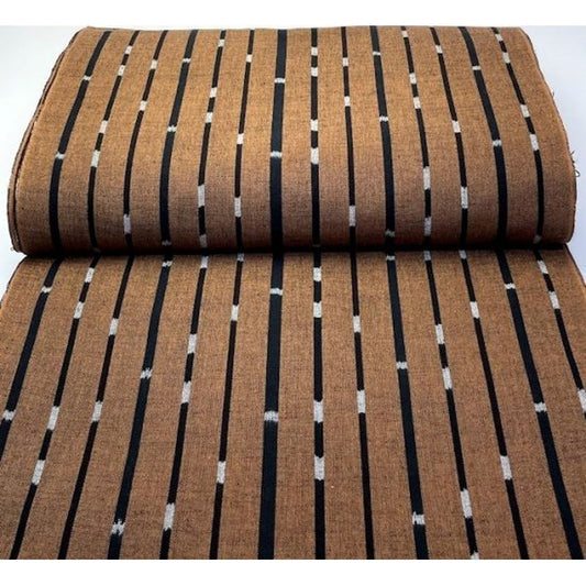 SHIMOGAWA KURUME KASURI Fabric 5 Brown 