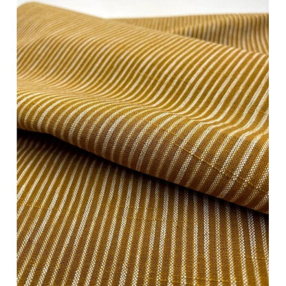 SHIMOGAWA KURUME KASURI Fabric Start Of Stagger Striped Bronze Red