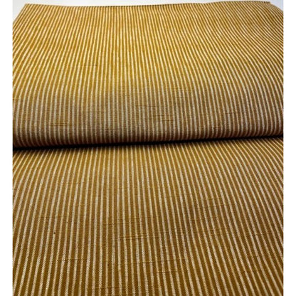 SHIMOGAWA KURUME KASURI Fabric Start Of Stagger Striped Bronze Red