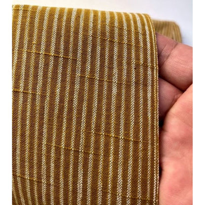 SHIMOGAWA KURUME KASURI Fabric Start Of Stagger Striped Bronze Red