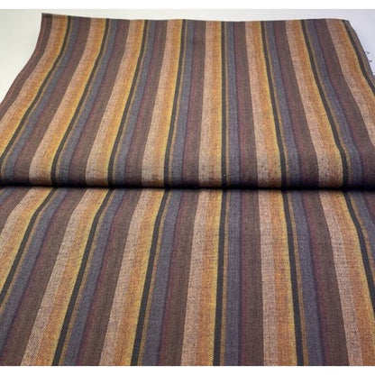 SHIMOGAWA KURUME KASURI Fabric 8 Standing Suzume Stripe 