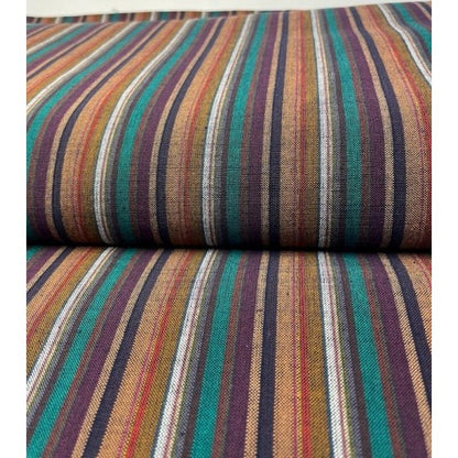 SHIMOGAWA KURUME KASURI Fabric 8 Standing Classic Stripe 