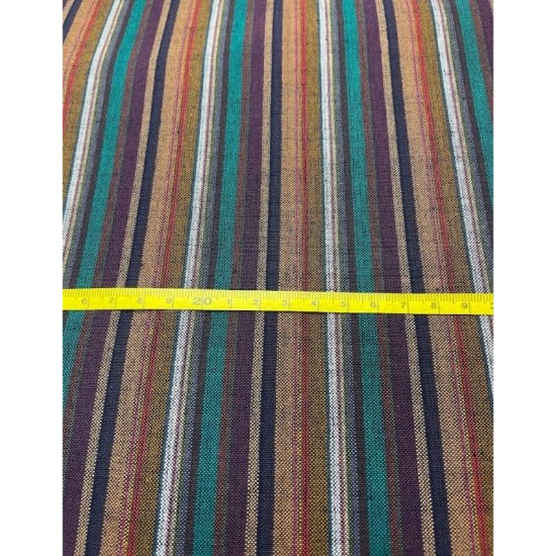 SHIMOGAWA KURUME KASURI Fabric 8 Standing Classic Stripe 