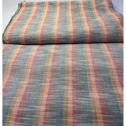 SHIMOGAWA KURUME KASURI Fabric Soft Striped 8 Rainbow 