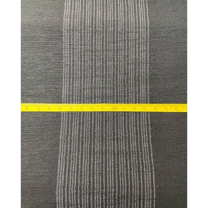 SHIMOGAWA KURUME KASURI Fabric 1 Stand -Striped Black Gray 