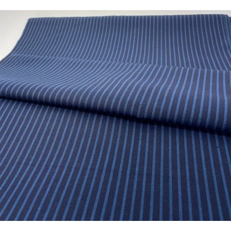 SHIMOGAWA KURUME KASURI Fabric 60/2 3 Striped Navy 