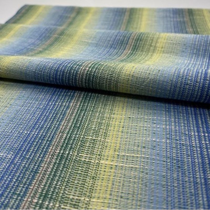 SHIMOGAWA KURUME KASURI Fabric Blurry Stripes Mild Mosumosa 