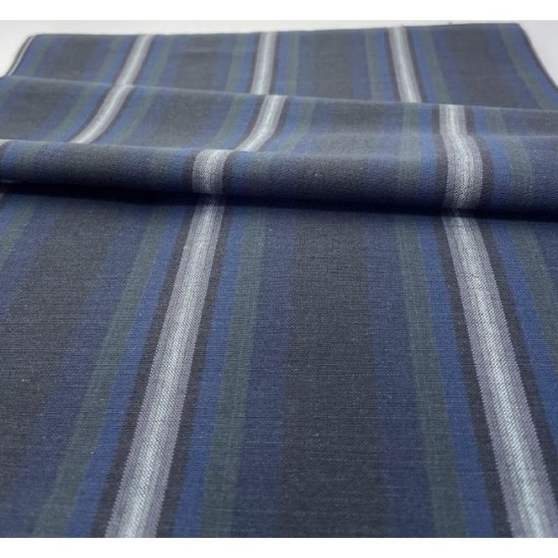 SHIMOGAWA KURUME KASURI Fabric Triple Stripe Dark 