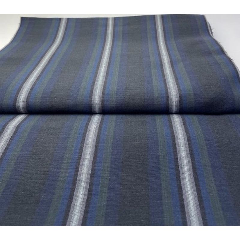 SHIMOGAWA KURUME KASURI Fabric Triple Stripe Dark 