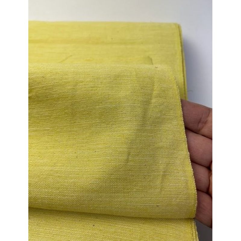 SHIMOGAWA KURUME KASURI Fabric Two Threads Plain Plain Magic Yellow 
