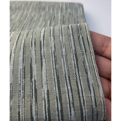 SHIMOGAWA KURUME KASURI Fabric 42 Standing Striped Light Gray 