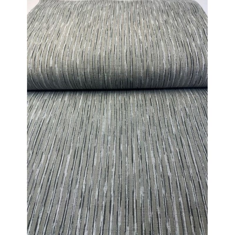 SHIMOGAWA KURUME KASURI Fabric 42 Standing Striped Light Gray 