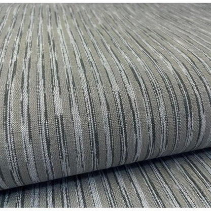 SHIMOGAWA KURUME KASURI Fabric 42 Standing Striped Light Gray 