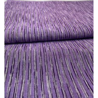 SHIMOGAWA KURUME KASURI Fabric 42 Standing Striped Purple 