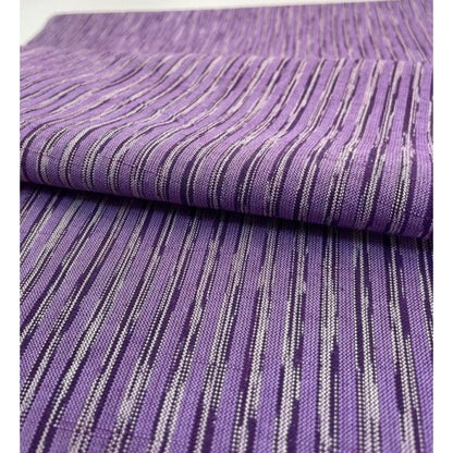 SHIMOGAWA KURUME KASURI Fabric 42 Standing Striped Purple 