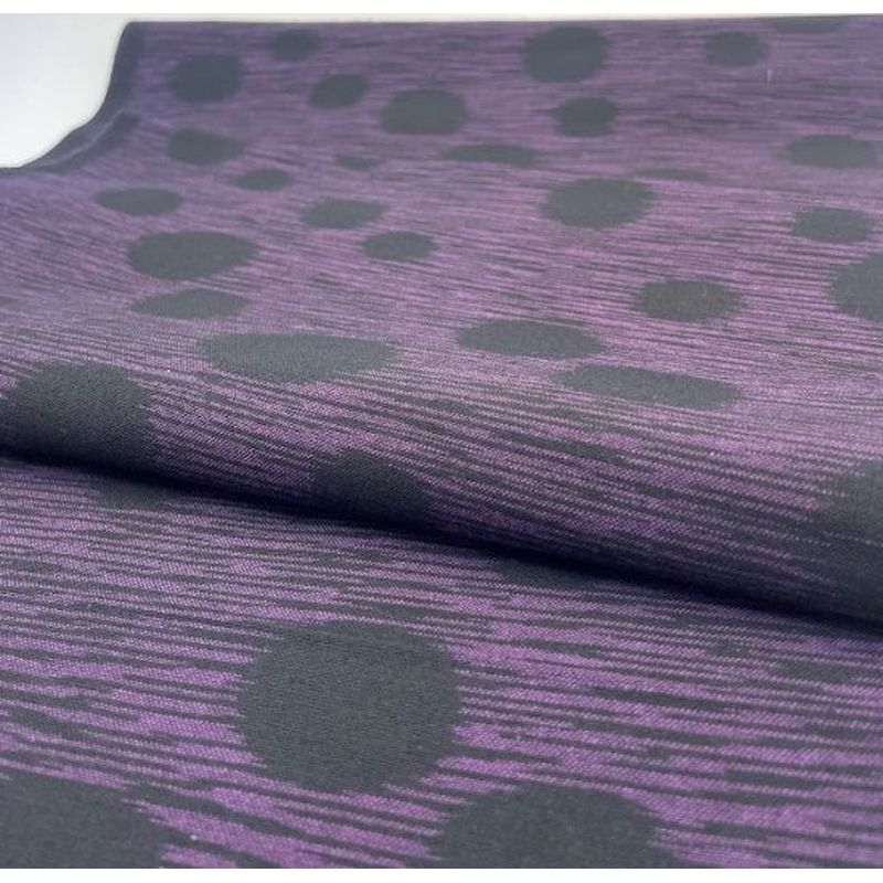 SHIMOGAWA KURUME KASURI Fabric Polked Polka Dot Black Purple 