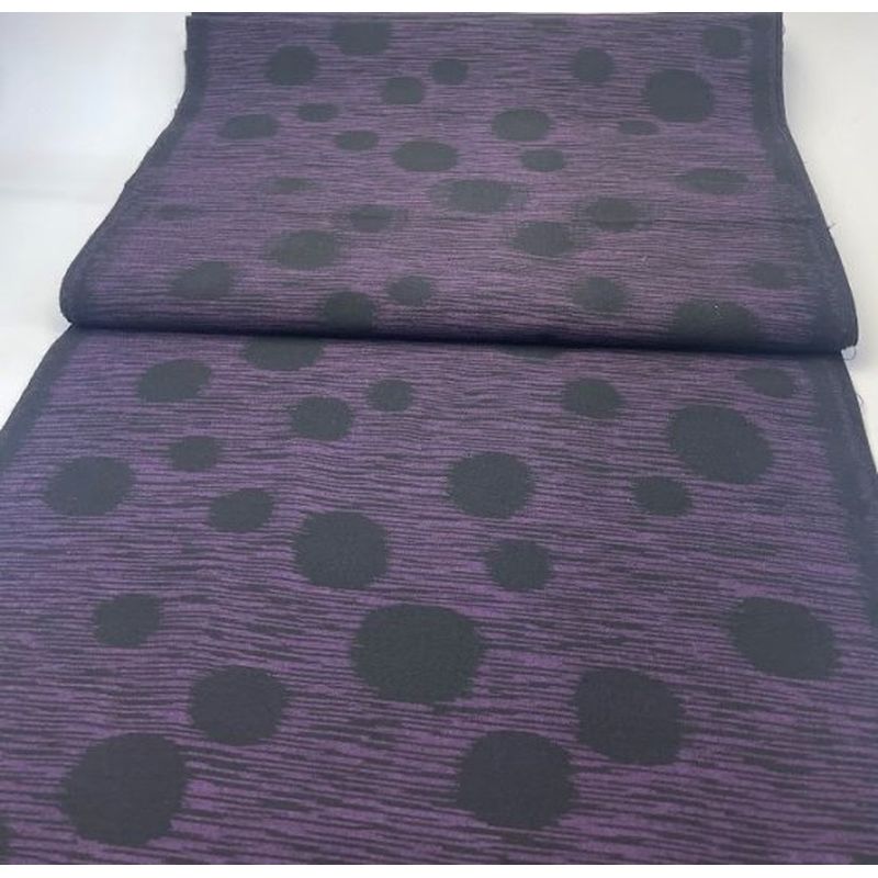 SHIMOGAWA KURUME KASURI Fabric Polked Polka Dot Black Purple 