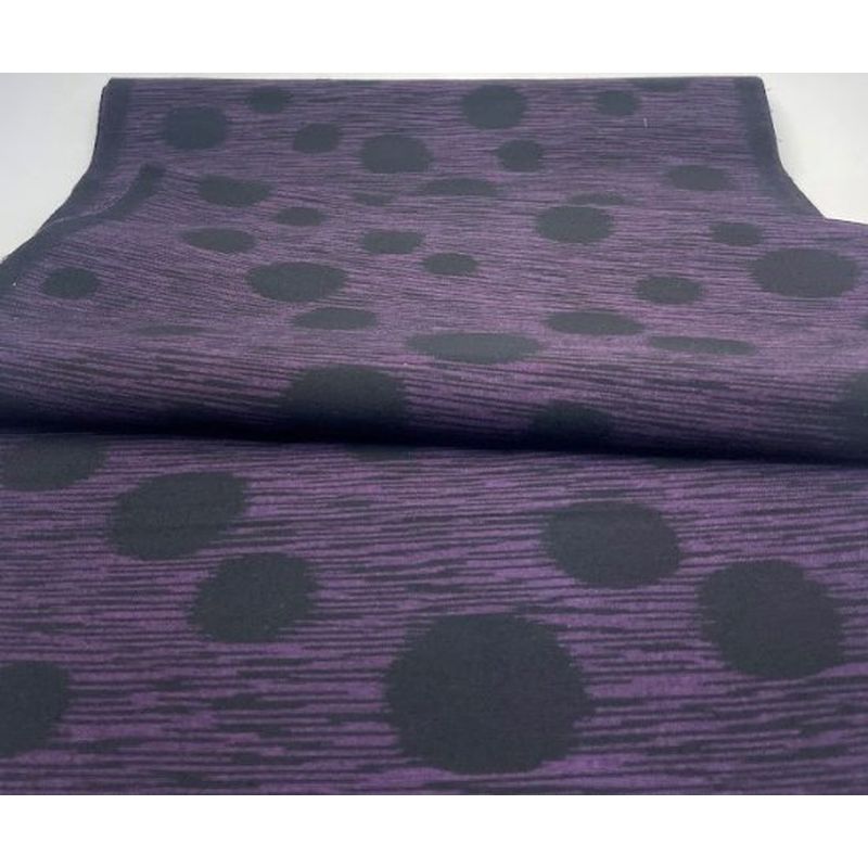 SHIMOGAWA KURUME KASURI Fabric Polked Polka Dot Black Purple 