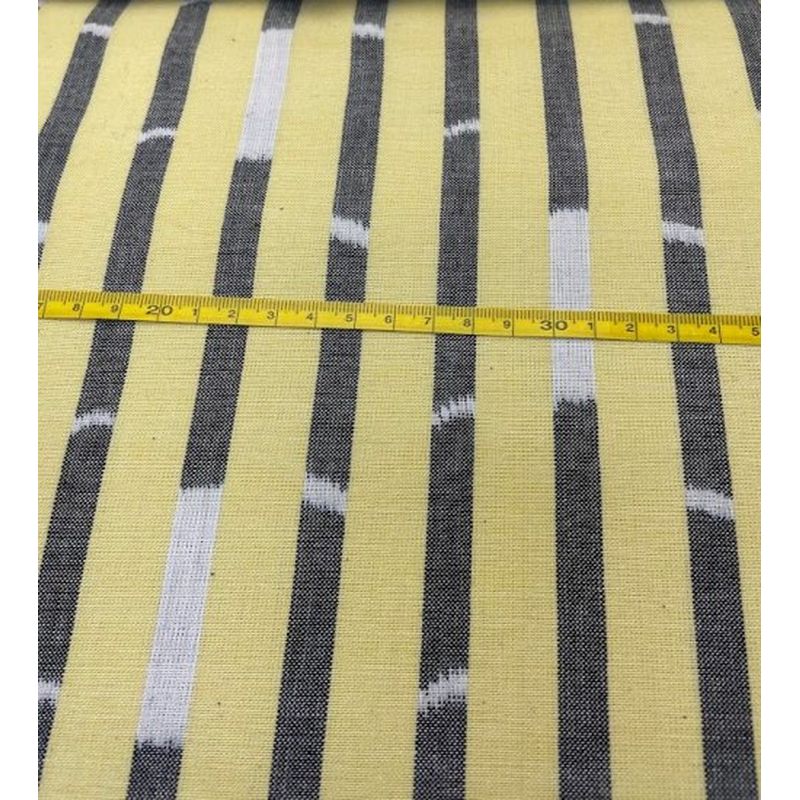 SHIMOGAWA KURUME KASURI Fabric 4 Standing Bamboo Yellow 